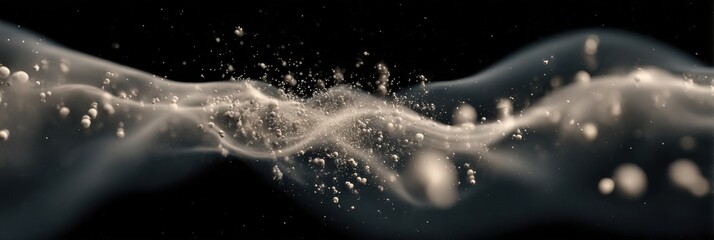 Cosmic quantum vacuum fluctuations visualized in abstract ethereal swirls