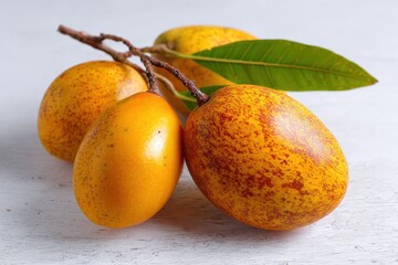 The golden ripe Mango Barracuda is a native Thai fruit known as Mango Nam Dok Mai