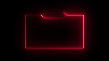live streaming neon text frame animation box frame neon frame live streaming game live Stream overlay animation for live streaming . 4k video - Powered by Adobe