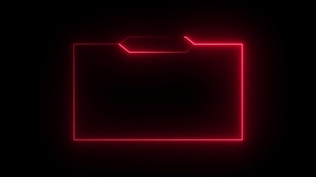 live streaming neon text frame animation box frame neon frame live streaming game live Stream overlay animation for live streaming . 4k video