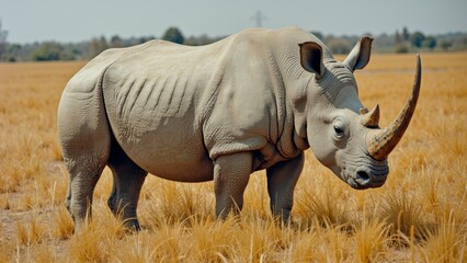 Artistic images of rhinoceros nature