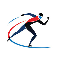 Obraz premium Speed skater motion