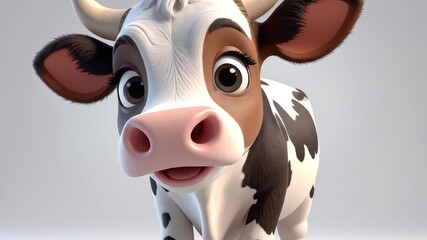Cute cartoon cow illustration