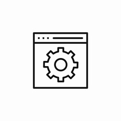 browser settings icon icon sign vector