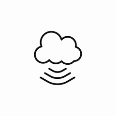 cloud network connection icon sign vector