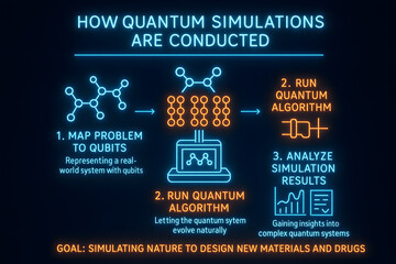 Quantum Simulation Process with Qubit Modeling for Advanced Material & Chemical Research

