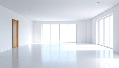 Empty, modern, bright interior