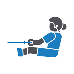 Seated row Vector Icon which can easily modify or edit