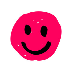 happy face emoticon hand drawn