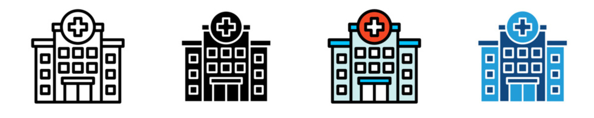 Obraz premium First Aid Kit Icon Set Multiple Style Collection