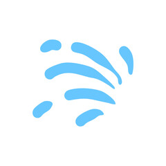 blue water splash ornament