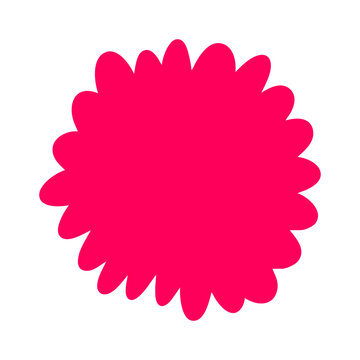 hand drawn of pink shape element