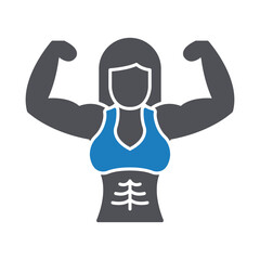 Fototapeta premium Female bodybuilder Vector Icon which can easily modify or edit