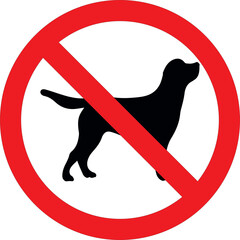 no dog sign vector dogs not allowed symbol pet prohibition warning icon isolated on white background