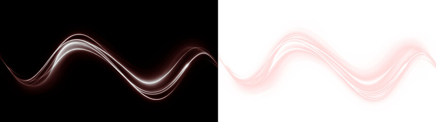 Red, abstract, background, design, graphic PNG with dynamic motion lines. Red color PNG with smooth line art on transparent background. Perfect Overlay for modern vector illustration.