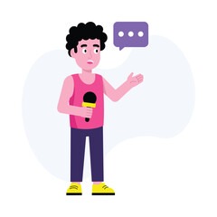 Talking with Confidence Vector  illustration. EPS 10 file