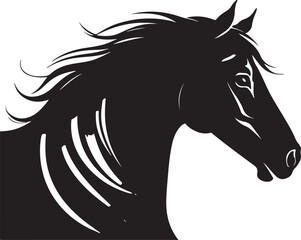 black horse vector illustration