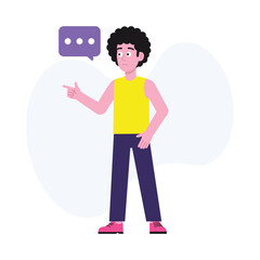 Talking Alone Vector  illustration. EPS 10 file