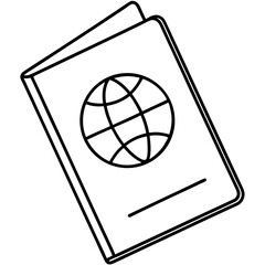 Travel Passport Outline Vector