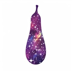 Purple eggplant with a galaxy inside