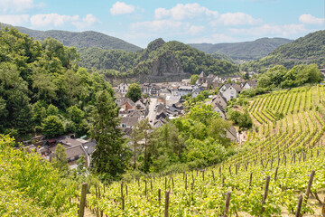 Panorama von Altenahr und den unliegenden Weinbergen