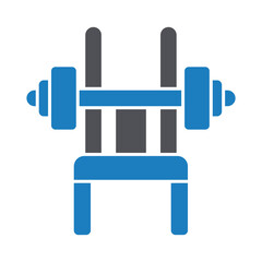 Bench press Vector Icon which can easily modify or edit