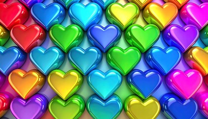 Colorful heart pattern