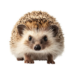 Obraz premium Hedgehog in full view with soft quills and curious face and high-detail animal study and isolated white background Batch realistic clean bright simple modern stock image isolated on plain backgroun