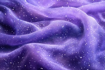 Obraz premium • Opalescent cosmic waves shimmer in a velvet purple galaxy 