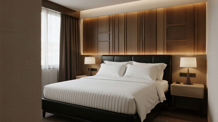 hotel room with bed