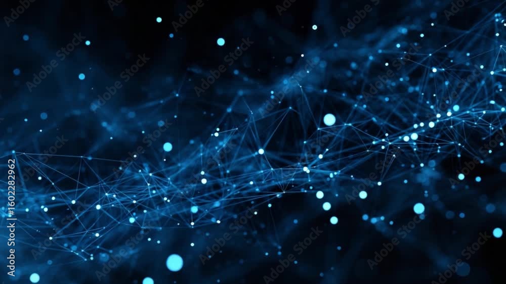 Poster digital connectivity: a captivating digital rendering of interconnected nodes and flowing lines.