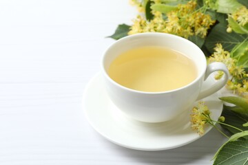 Fresh linden flowers, linden tea, herbal medicine, alternative medicine

