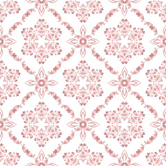 Classic Damask seamless pattern, Vintage design, element old style, Rose gold floral ornament, Luxury Ornamental lace tracery, Traditional background, Vector Illustration for Elegant Textile Design