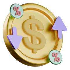 Conversion rate 3d icon colorful style