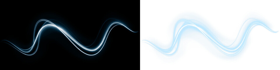 Gradient, wave, transparent, abstract, and blue effects blend into one PNG. A transparent PNG Overlay using gradient, wave, transparent, abstract, and blue in a fluid, tech-inspired motion style.