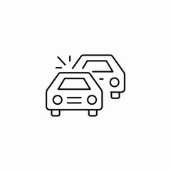 car accident alert icon sign vector