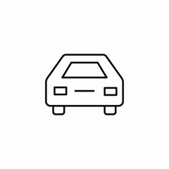 car vehicle back icon sign vector