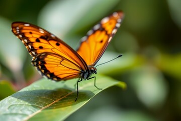Fototapeta premium The Colorful Monarch: A Moment in Nature