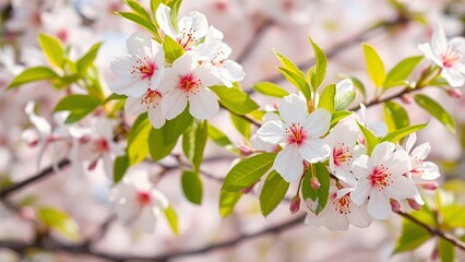 Spring Blossoms Against a Blue Sky