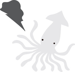 イカのかわいいベクターイラスト素材