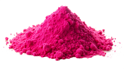colorful pink holi paint color powder isolated on white background PNG, AI GENERATED