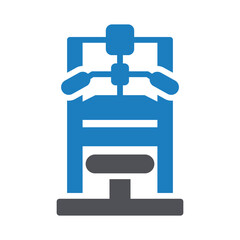 Lat pulldown Vector Icon which can easily modify or edit
