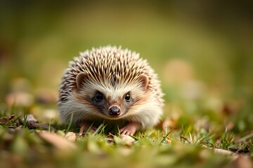 Fototapeta premium A Curious Hedgehog on the Edge