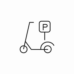 scooter parking sign icon sign vector