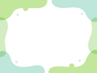 緑のかわいい流体フレーム