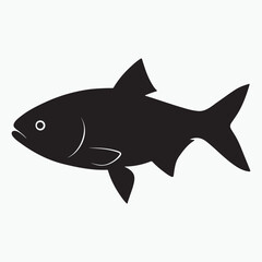 Artistic illustration of a fish with vibrant colors and clean lines