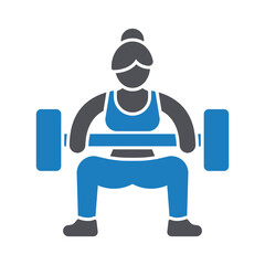 Lifting barbell Vector Icon which can easily modify or edit
