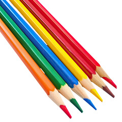 Fototapeta premium Colorful pencils angled in a group