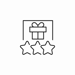 gift rating stars icon sign vector