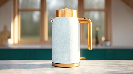 Modern kettle kitchen countertop sunlight home decor